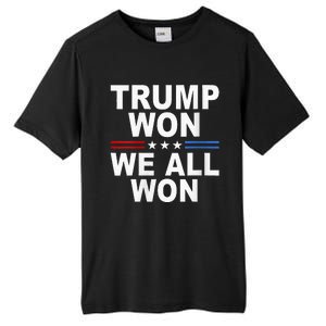 Trump Won We All Won 2024 Usa Flag Trump Won Tall Fusion ChromaSoft Performance T-Shirt