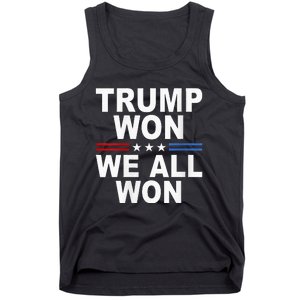 Trump Won We All Won 2024 Usa Flag Trump Won Tank Top