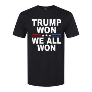 Trump Won We All Won 2024 Usa Flag Trump Won Softstyle CVC T-Shirt