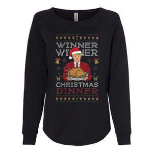 Trump Winner Winner Christmas Dinner Funny Ugly Sweater Womens California Wash Sweatshirt