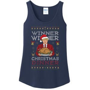 Trump Winner Winner Christmas Dinner Funny Ugly Sweater Ladies Essential Tank