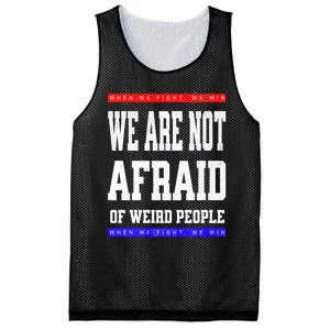 Tim Walz We Are Not Afraid Of Weird People Vote Democrats Mesh Reversible Basketball Jersey Tank