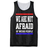 Tim Walz We Are Not Afraid Of Weird People Vote Democrats Mesh Reversible Basketball Jersey Tank