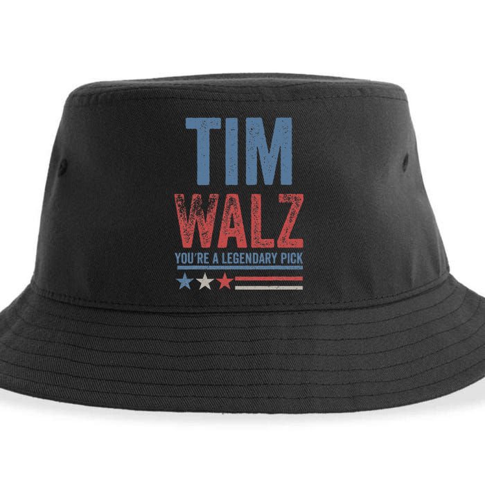 Tim Walz You’Re A Legendary Pick Sustainable Bucket Hat