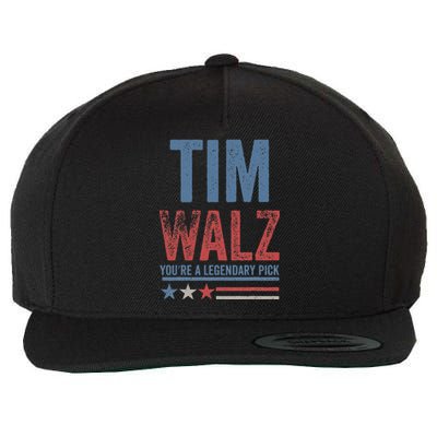 Tim Walz You’Re A Legendary Pick Wool Snapback Cap