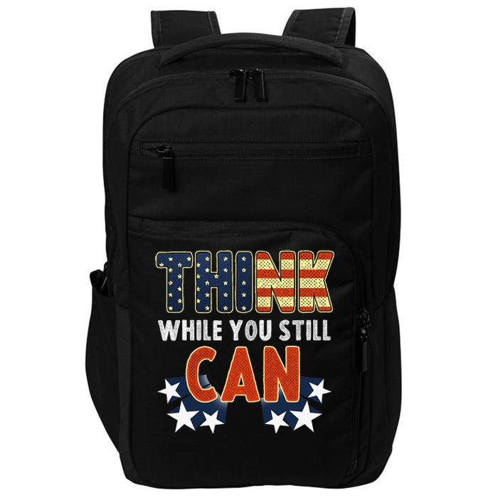 Think While You Still Can American Flag Impact Tech Backpack