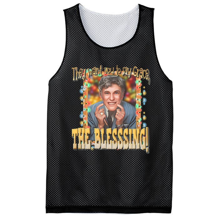 They Want You To Say Grace The Blessing Christmas Mesh Reversible Basketball Jersey Tank