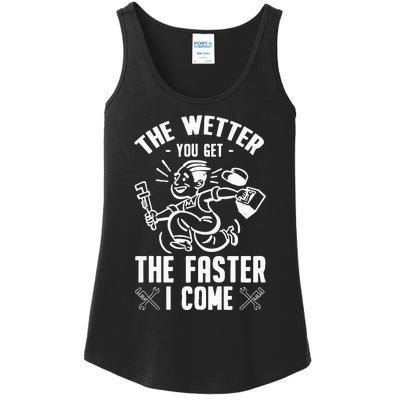 The Wetter You Get The Faster I Come Ladies Essential Tank