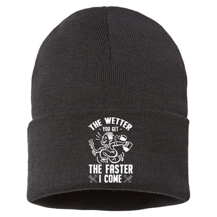 The Wetter You Get The Faster I Come Sustainable Knit Beanie