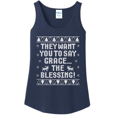 They Want You To Say Grace The Blessing Ladies Essential Tank