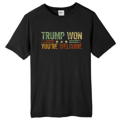 Trump Won YouRe Welcome Tall Fusion ChromaSoft Performance T-Shirt