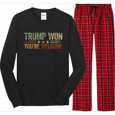 Trump Won YouRe Welcome Long Sleeve Pajama Set