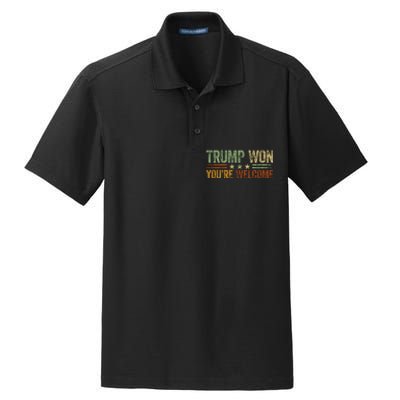 Trump Won YouRe Welcome Dry Zone Grid Polo