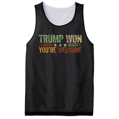 Trump Won YouRe Welcome Mesh Reversible Basketball Jersey Tank