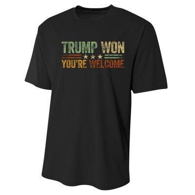 Trump Won YouRe Welcome Performance Sprint T-Shirt