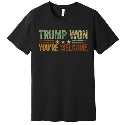 Trump Won YouRe Welcome Premium T-Shirt