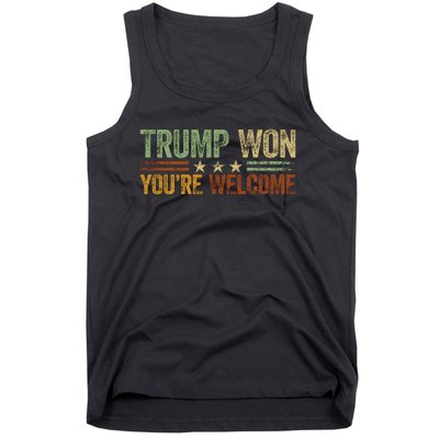 Trump Won YouRe Welcome Tank Top