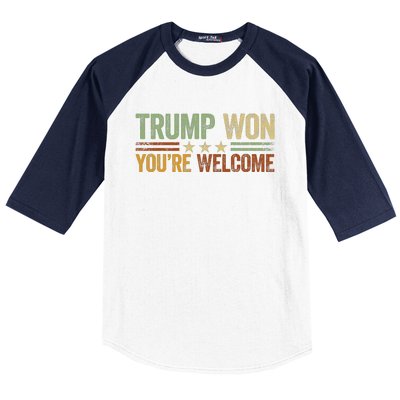 Trump Won YouRe Welcome Baseball Sleeve Shirt