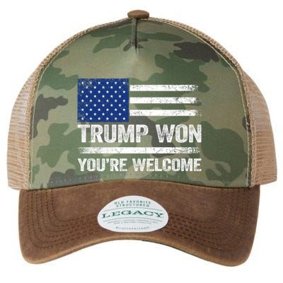Trump Won YouRe Welcome Legacy Tie Dye Trucker Hat