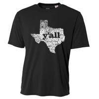 Texas Women Yall Texas State Map Vintage Yall Cooling Performance Crew T-Shirt