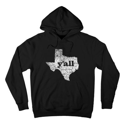 Texas Women Yall Texas State Map Vintage Yall Hoodie