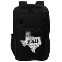 Texas Women Yall Texas State Map Vintage Yall Impact Tech Backpack