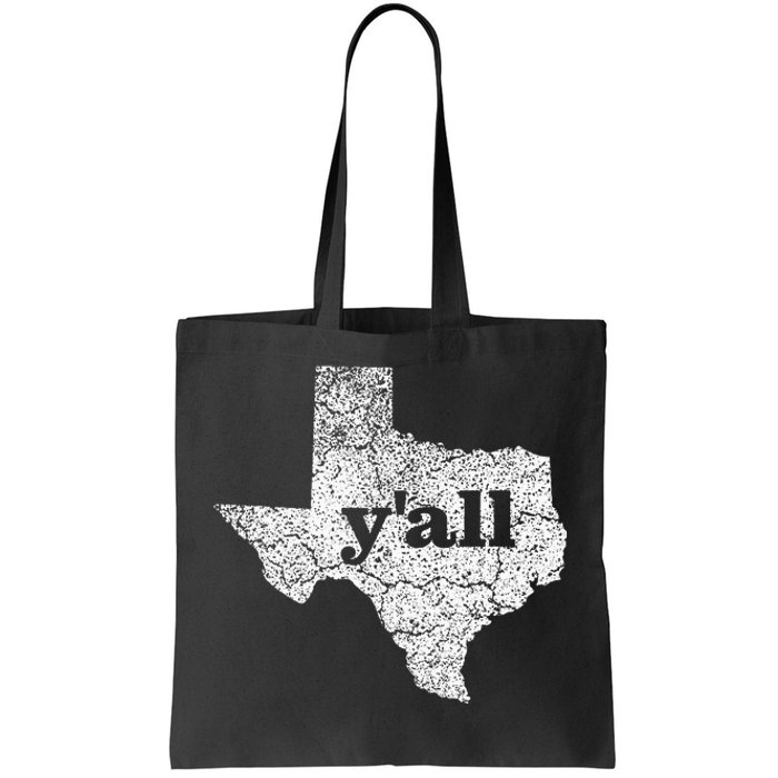 Texas Women Yall Texas State Map Vintage Yall Tote Bag