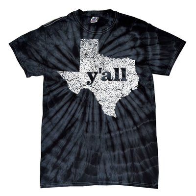 Texas Women Yall Texas State Map Vintage Yall Tie-Dye T-Shirt