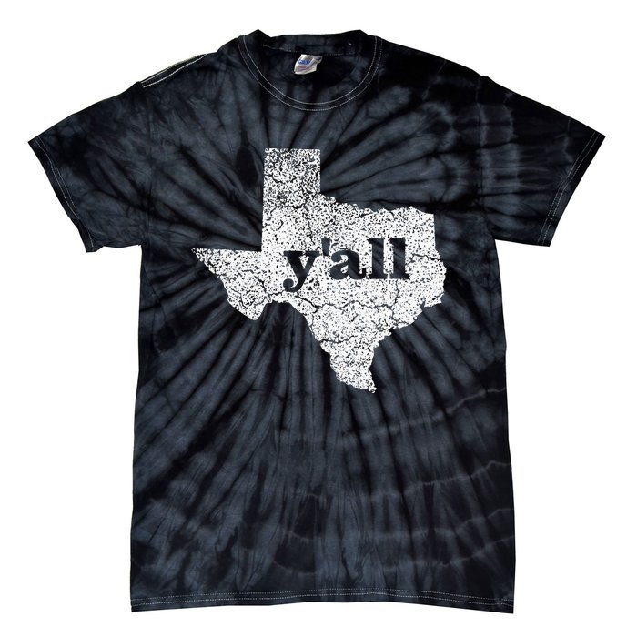 Texas Women Yall Texas State Map Vintage Yall Tie-Dye T-Shirt