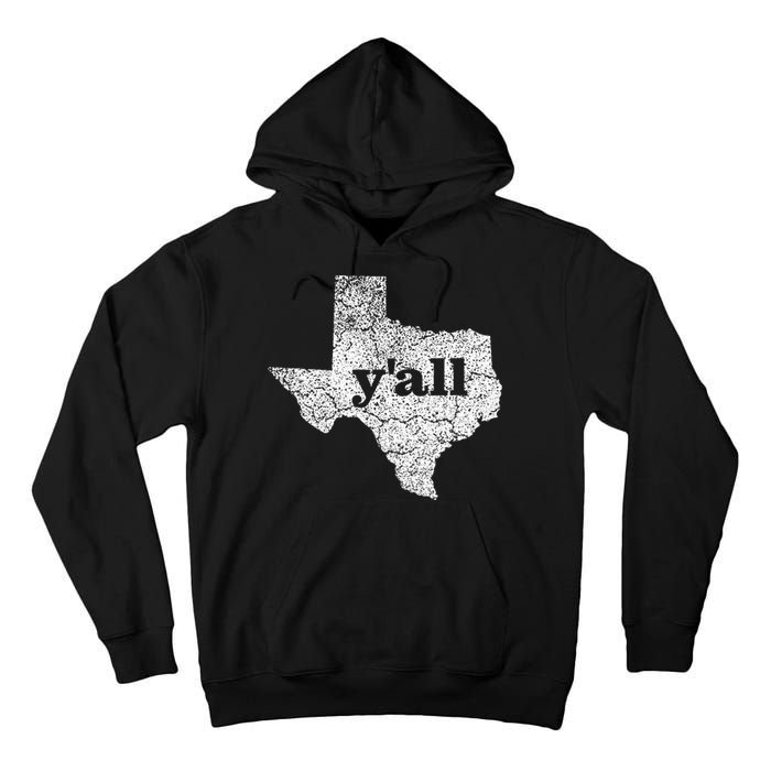 Texas Women Yall Texas State Map Vintage Yall Tall Hoodie