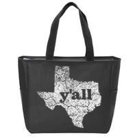 Texas Women Yall Texas State Map Vintage Yall Zip Tote Bag