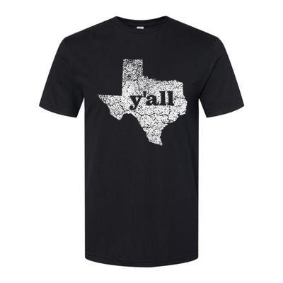 Texas Women Yall Texas State Map Vintage Yall Softstyle CVC T-Shirt