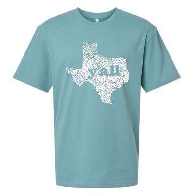 Texas Women Yall Texas State Map Vintage Yall Sueded Cloud Jersey T-Shirt