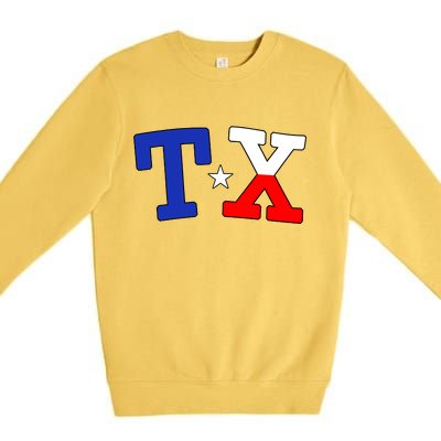 TX Logo Texas State Premium Crewneck Sweatshirt