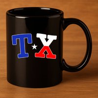 TX Logo Texas State 11oz C Handle Ceramic Mug