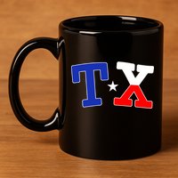 TX Logo Texas State 11oz C Handle Ceramic Mug