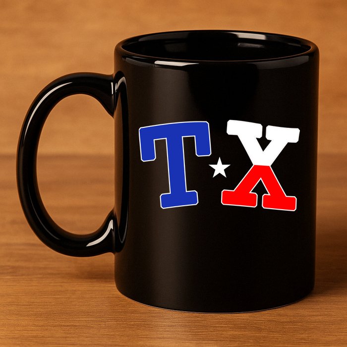 TX Logo Texas State 11oz C Handle Ceramic Mug