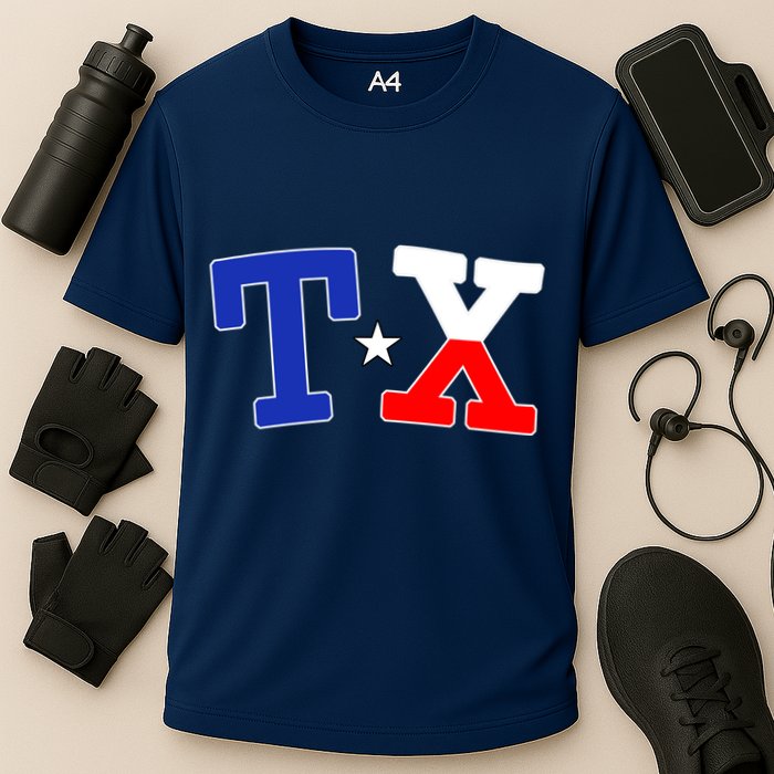 TX Logo Texas State Cooling Performance Crew T-Shirt