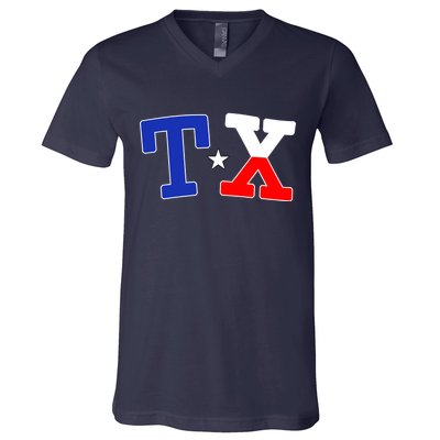 TX Logo Texas State V-Neck T-Shirt