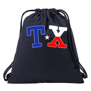 TX Logo Texas State Drawstring Bag