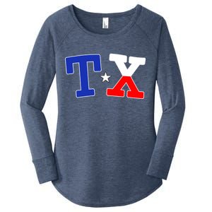 TX Logo Texas State Women's Perfect Tri Tunic Long Sleeve Shirt