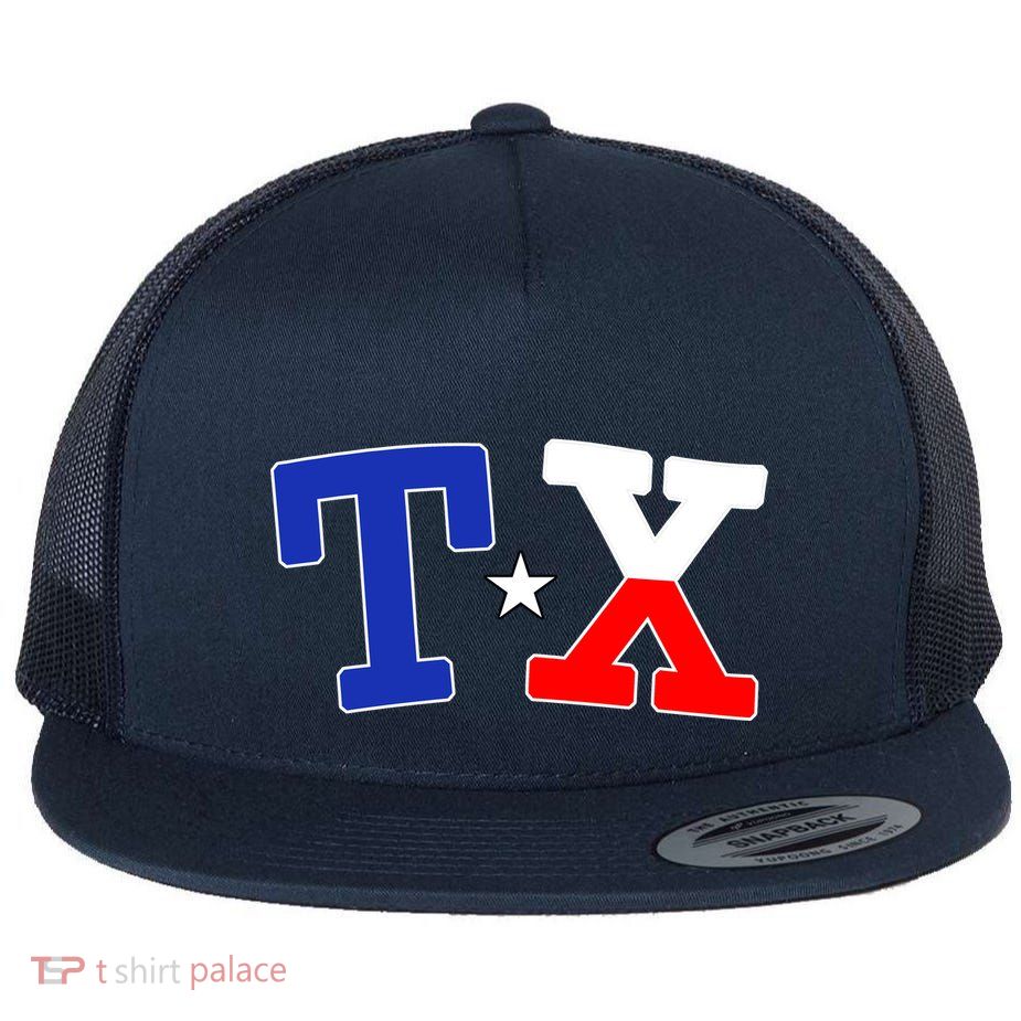 TX Logo Texas State Flat Bill Trucker Hat