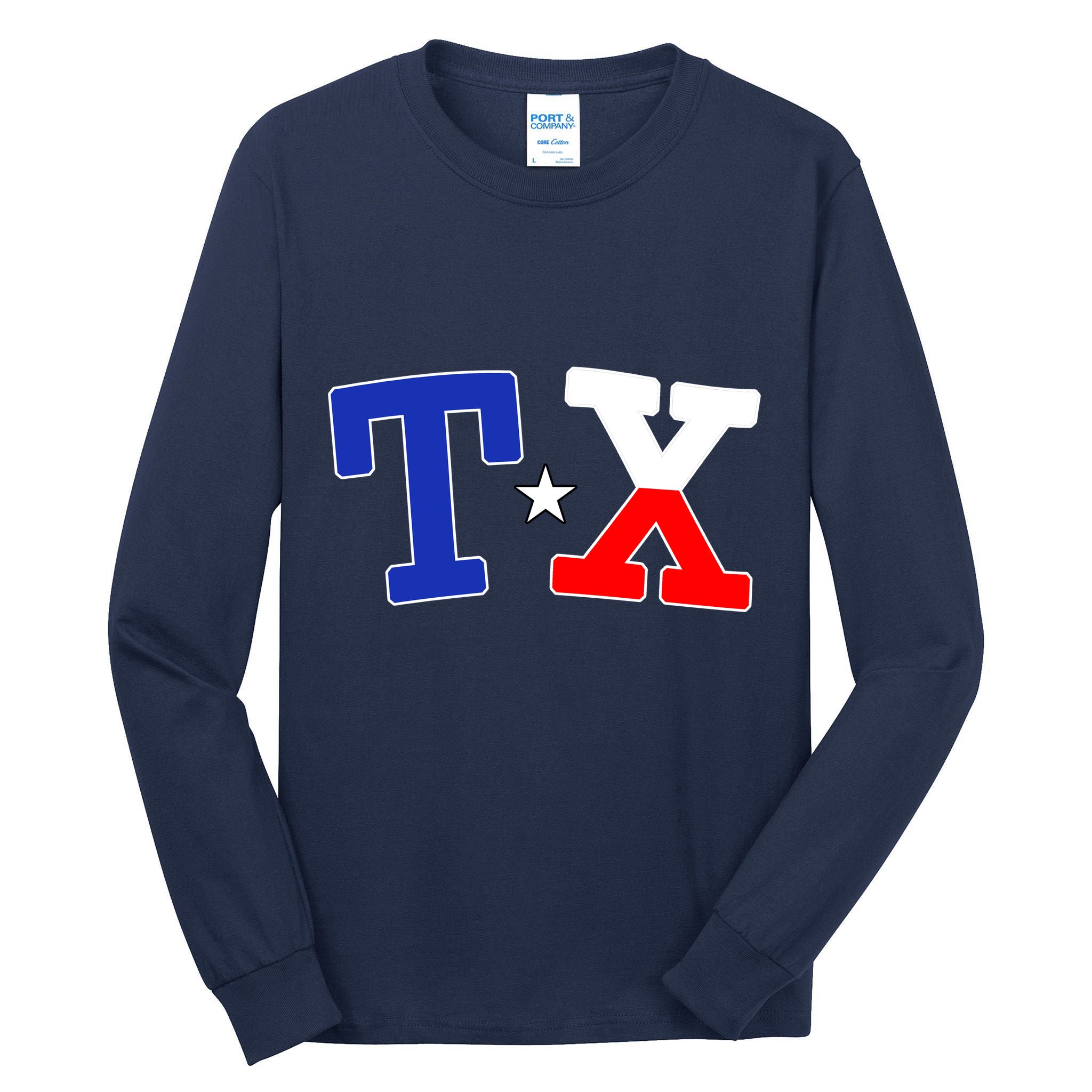 TX Logo Texas State Tall Long Sleeve T-Shirt
