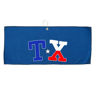 TX Logo Texas State Large Microfiber Waffle Golf Towel