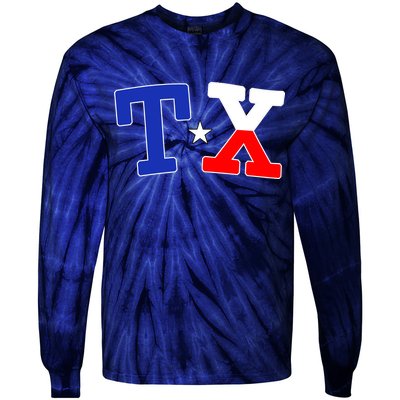 TX Logo Texas State Tie-Dye Long Sleeve Shirt