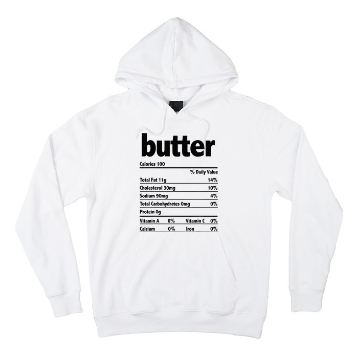 Thanksgiving Xmas Costume Nutrition Facts Butter Hoodie