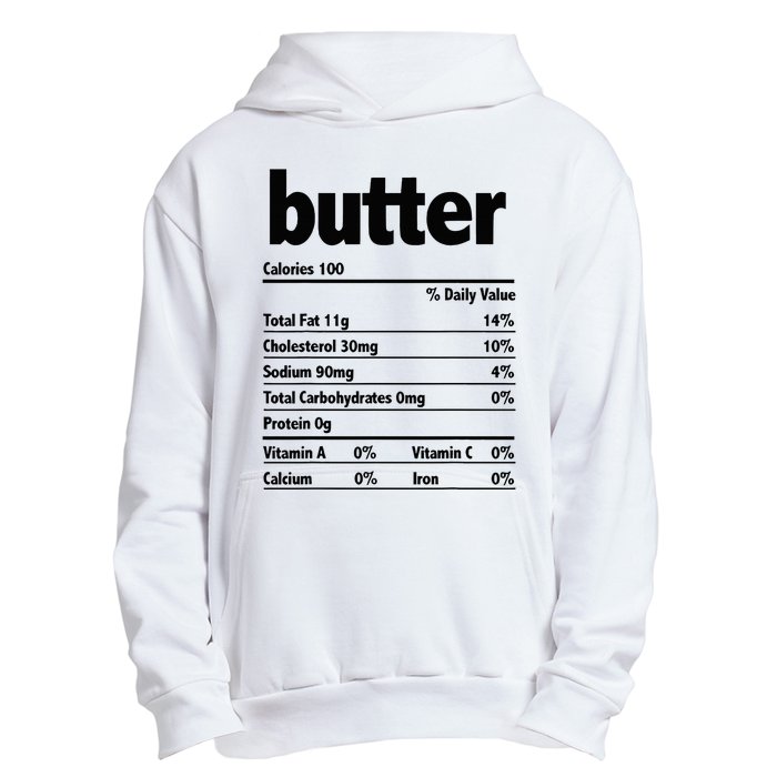 Thanksgiving Xmas Costume Nutrition Facts Butter Urban Pullover Hoodie