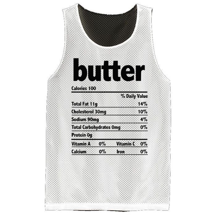 Thanksgiving Xmas Costume Nutrition Facts Butter Mesh Reversible Basketball Jersey Tank