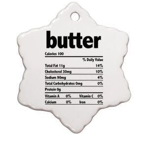 Thanksgiving Xmas Costume Nutrition Facts Butter Ceramic Star Ornament