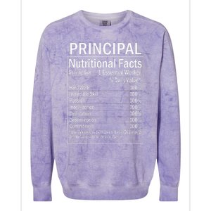 Thanksgiving Xmas Funny Principal Nutritional Facts Labels Colorblast Crewneck Sweatshirt